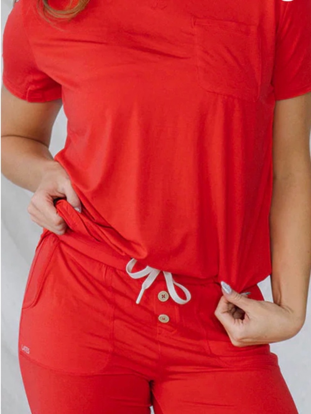 NIB Women's Valentine’s Red Short-Sleeve Pajama Set Size Medium